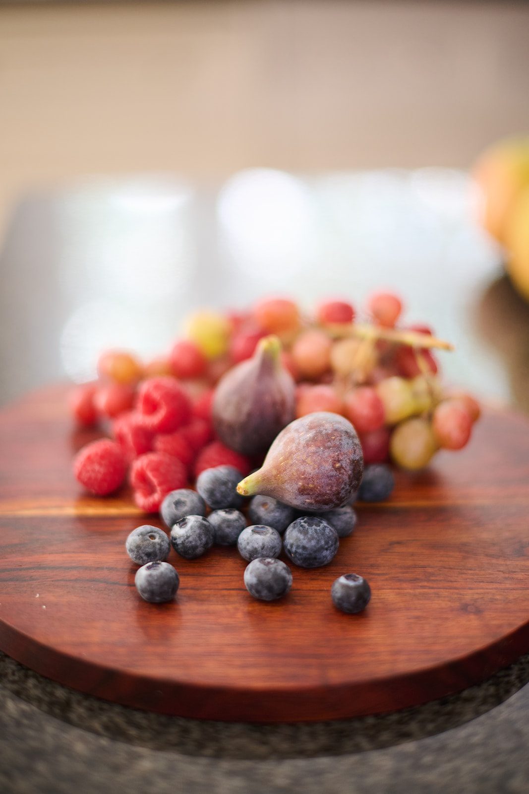 Berries, figs and blueberries